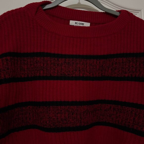 Re/Done Striped Cropped Sweater M - Picture 2 of 8